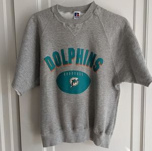 Miami dolphins short sleeve jersey sweatshirt